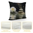 thumbnail image 4 of Shangniulu Decorative Throw Pillow Cover Asian Zen Stone, Pillow Covers Meditation Japanese Lotus Spa Room Decor for Living Room Couch Cushion Bed Indoor Outdoor Home Decor, 4 of 5