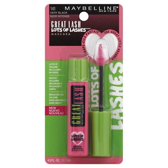 Maybelline Great Lash Lots Of Lashes Mascara, 141 Very Black, 0.43 Oz