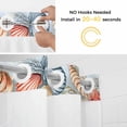 thumbnail image 5 of Blue Coastal No Hook Shower Curtain Waterproof, Bathroom Curtains with Snap in Liners and See Through Top Window, Summer Beach Starfish Shell Coral Hotel Style Bathtub Curtains Shower 48"Wx72"L, 5 of 8