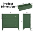 thumbnail image 7 of 4-Piece Fluted Bedroom Furniture Set, 2 Nightstands with Charging Station & 2 Dressers, Modern Wood Bedroom Set with Drawers and Metal Handles for Bedroom, Apartment, Small Spaces, Green, 7 of 7
