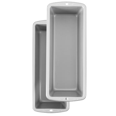 Wilton Recipe Right Steel Non-Stick 12 x 4.5 x 3.12-inch Long Loaf Pan Set, 2-Count