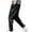 Mens Pants Black, variant on Mens Cargo Pants Big and Tall Plus Size Drawstring Tapered Work Trousers Multi Pockets Casual Solid Relaxed Elastic Waist Hiking Pant Clearance L-5X