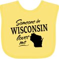 thumbnail image 3 of Inktastic Someone in Wisconsin Loves Me Boys or Girls Baby Bib, 3 of 4