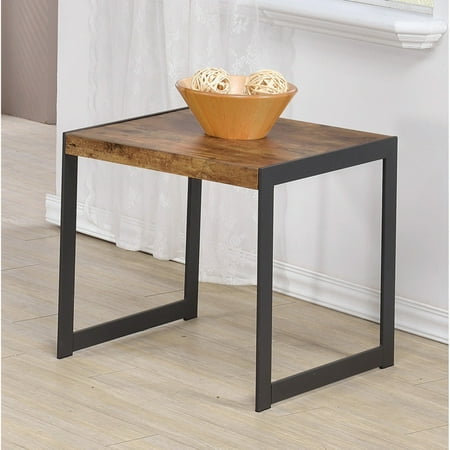 - Coaster End Table, Antique Nutmeg Finish