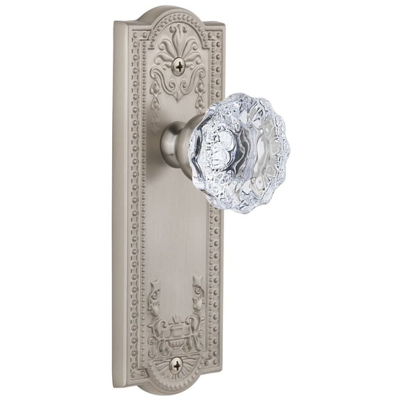 Grandeur 822062 Parthenon Solid Brass Rose Single Dummy Door Knob - Nickel