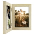 thumbnail image 3 of Golden State Art 2-Opening 5x7 Vertical Hinged Picture Frames, Beige, 1-Pack, 3 of 8