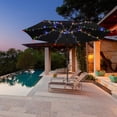 thumbnail image 3 of Yescom Patio Umbrella Solar String Light with Remote Control Timer Fit 8-Rib 8/9/10 Ft Outdoor Shade 128 RGB LED 8 Mode, 3 of 11