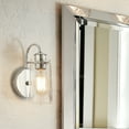 thumbnail image 6 of Kichler Braelyn Vintage Industrial 1 Light Chrome Wall Sconce with Clear Seeded Glass, 6 of 8