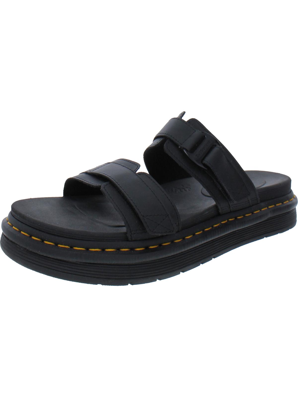 Dr. Martens Mens Chilton Leather Cushioned Footbed Flatform Sandals