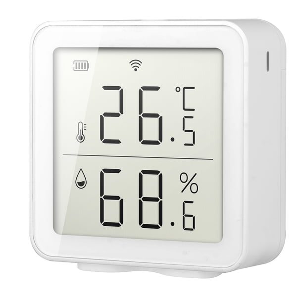 Sensor de temperatura y humedad Irfora Tuya WIFI Sensor de temperatura inalámbrico inteligente para el hogar Sistema de escena de automatización del hogar Compatible con Alexa Irfora Sensor de temperatura y humedad