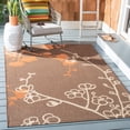 thumbnail image 4 of SAFAVIEH Courtyard Christian Floral Indoor/Outdoor Area Rug, 2' x 3'7", Natural Brown/Terracotta, 4 of 12
