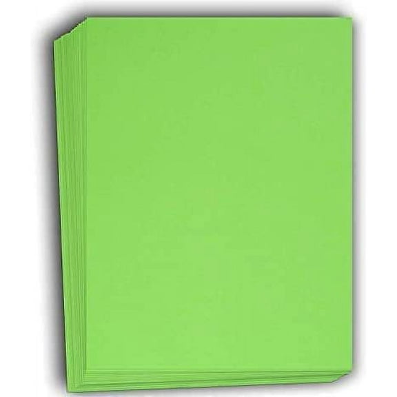 Hamilco Colored Cardstock Paper 11" x 17" Green Apple Color Card Stock Paper 50 Pack