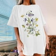 thumbnail image 5 of Drses Wildflowers Shirt for Women Oversized Floral Loose T Shirts Graphic Tees Flower Plant Shirts Womens Tops, 5 of 7