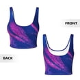 thumbnail image 5 of Lsque Neon Gradient Blue Printed Women'S Sports Bra, Compression, Moisture Wicking, High-Impact Sports Bra For Women,Supportive sports bra-Medium, 5 of 9