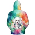 thumbnail image 2 of Funny Watercolor Adorable Poodle Peeking Through Torn Paper Effect All Over Print 3D Hoodie Unisex Merch Hoodies Poodles Dog Lover Gifts Idea - 00026, 2 of 6