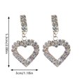 thumbnail image 3 of WILLBEST Aretes Mujer Plata Pendientes De Corazón Para Mujer De Moda Brillantes Para Boda, 3 of 5