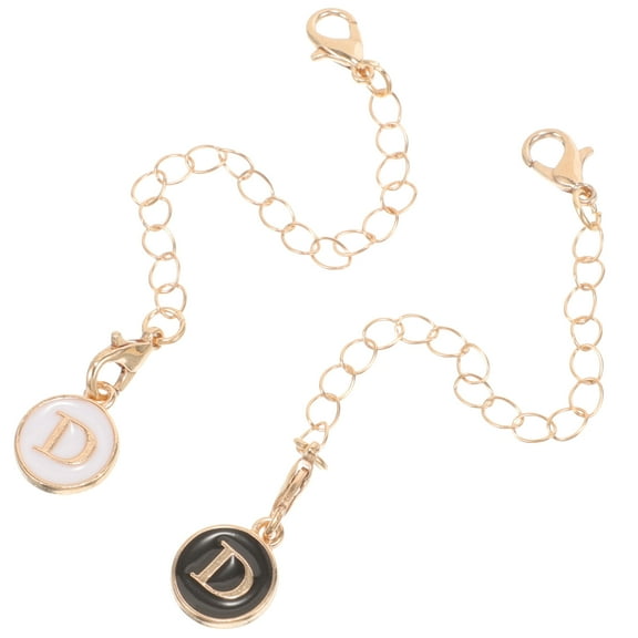 Raindrops Cute Metal Keychain with Unique Letter Design Compact and Stylish Key Pendant 2Pcs