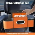 thumbnail image 4 of 3-in-1 Car Backseat Organizer, Car Back Seat Organizer with Tissue Box and Storage Hook, Multifunctional Car Organizer for Hold Phone, Drinks, Handbag, Compatible with Most Vehicles, 4 of 8