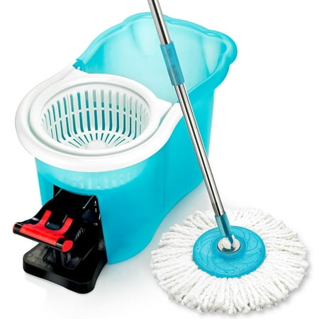 UPC 097298023439 product image for Hurricane Spin Mop Home Cleaning System by BulbHead  Floor Mop with Bucket Hardw | upcitemdb.com