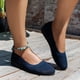 thumbnail image 2 of Amzcrzy Zapatos de mujer,Zapatos de mujer,Zapatillas de mujer, Zapatos planos de punta redonda de color liso para mujer, cómodos, transpirables y suaves, informales. Sandalias Mujer Zapatillas De Cas, 2 of 6