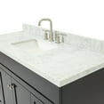thumbnail image 3 of Ariel Hamlet 55 In. Rectangle Sink Vanity With Carrara White Countertop In Black, 3 of 10