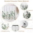 thumbnail image 2 of Botanical Shower Curtain, Green Leaves Plants Floral Bathroom Curtain, Spring Natural Pink Flowers Grove Bush Shower Curtain Set with 12 Hooks for Bathroom, 72Wx72L, 2 of 6