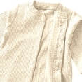 thumbnail image 6 of XIMIN Infant Boys Fall Clothes Newborn Baby Romper Hat Stripe Knit Long Sleeve Bodysuit Jumpsuit Baby Going Home Outfit, 6 of 9