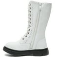 thumbnail image 2 of DADAWEN White Girls Riding Boots Fashion Knee-High Boots for 2.5 Little Kid, 2 of 5