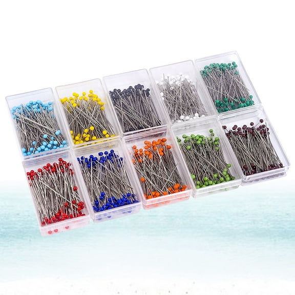 Colorful Glass Ball Head Pins for Crafts and Sewing Projects Assorted Color 38mm