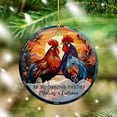 thumbnail image 4 of Customized Text & Names Mr & Mrs Married Ceramic Ornaments, 3rd Xmas Together Ornament, Personalized Our 3RD Christmas Together Ceramic Ornament, Rooster & Hen Married Ornament Gift for Anniversary, 4 of 6