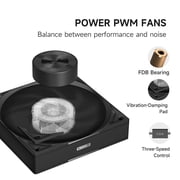 مبرد هواء PCCooler RZ400-BKNWNX-GL 230W TDP CPU، أسود