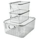 thumbnail image 2 of Set de 3 Cajas de Almacenamiento con Tapa | Plástico Resistente, Transparente y Diseño Apilable con Asas para Organización del Hogar u Oficina, 2 of 5