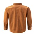 thumbnail image 3 of Solid Color Long Sleeve Corduroy Shirt for Men  Casual Slim Fit Tops, 3 of 9