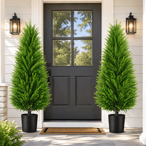 Artificial Topiary Cedar Trees 3FT Tall Set of 2