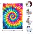 thumbnail image 4 of Colorful Rainbow Tie Dye Spiral Pattern Blanket,Comfortable Soft Flannel Throw Blanket,All Season,Warm Lightweight Blankets for Sofa Bed Couch Living Room Chair,30"x40", 4 of 4