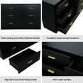 thumbnail image 5 of Spaco Dresser for Bedroom 6 Drawers Dresser Chest of Drawer Bedroom Furniture, Black Dresser, 5 of 7