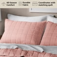thumbnail image 2 of Mainstays Crinkle Pillow Sham, Standard, Pink Blush, 1 Pack, 2 of 7