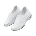 thumbnail image 3 of EKVAHL Orthopedic Shoes for Women Mesh Slip-On Sneakers with Arch Support Air Cushion Wedge Design Ideal for Diabetes Arthritis Nurses and Long Walking White, 3 of 5