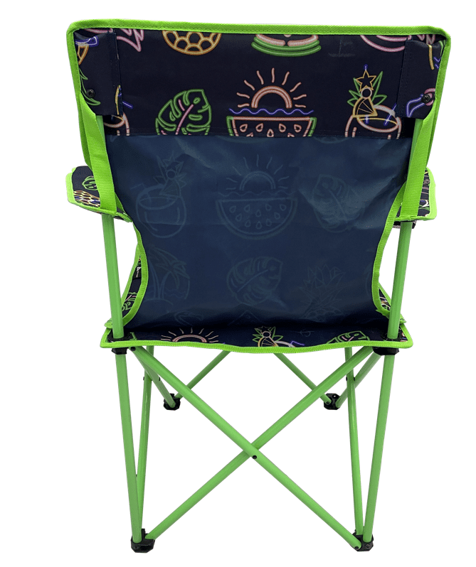 Ozark Trail Camping Chair, Neon Green and Blue