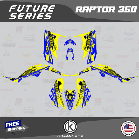 Kalair GFX Graphics Kit for Yamaha ATV RAPTOR 350 (All Years) Future Series