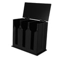 thumbnail image 6 of OFFIGAM Black Acrylic Cutlery Organizer with Drainage, Large Capacity 3-Slot Holder for Kitchen Countertop Storage, 6 of 8