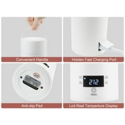 Smart Travel Kettle Electric Small Stainless Steel Portable Digital Electric Kettle for Boiling Water 380ml Travel Tea Kettle Portable Water Boiler, White