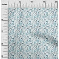 thumbnail image 2 of oneOone Cotton Cambric Turquoise Blue Fabric Floral Diy Clothing Quilting Fabric Print Fabric By Yard 56 Inch Wide, 2 of 4