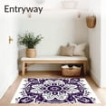 thumbnail image 3 of ODIKA 6'x9' Machine Washable Non-Slip Area Rug, Tunnel Cave Pet Hideaway with Way Ports Detachable Cushion High Traffic Rug, Purple, 679342, 3 of 7