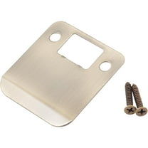 Round Corner Extended Lip Strike Plate, 2-1/4" x 2", (2-1/2" Overall Length), Antique Brass by Stone Harbor Hardware