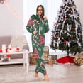 thumbnail image 6 of Red Green Christmas Tree Candy Snowflakes Adult's Hoodie Onesie Jumpsuit One-Piece Pajamas with Zipper Unisex for Holiday XL, 6 of 7