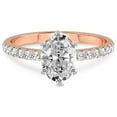 thumbnail image 3 of 4 Carat IGI Certified Oval Shape Lab Grown Diamond Engagement Ring | 14K Rose Gold |Olivia Secret Halo Diamond Ring | FG-VS1-VS2 Quality Friendly Diamonds, 3 of 4