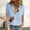 Blue womens tops, variant on Summer Saving Wycnly Cute Tops for Women Plaid Heart Print V-Neck Short Sleeve T shirts Summer Casual Button Down Lapel Cotton Linen Cardigan Blouses Blue M Under $5