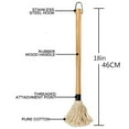 thumbnail image 7 of SPRING PARK Grill Basting Mop Wooden Long Handle with 1 Extra Replacement Heads for BBQ Grilling Smoking Steak, 7 of 7