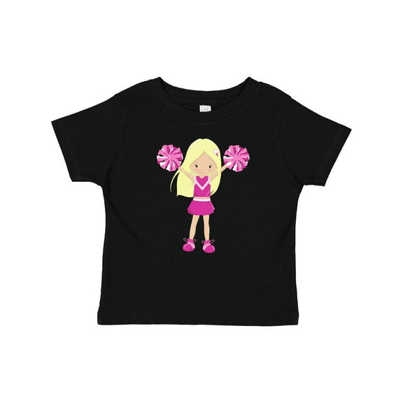 Inktastic Cheerleaders, Girl With Blonde Hair, Pink Uniform Girls Baby T-Shirt